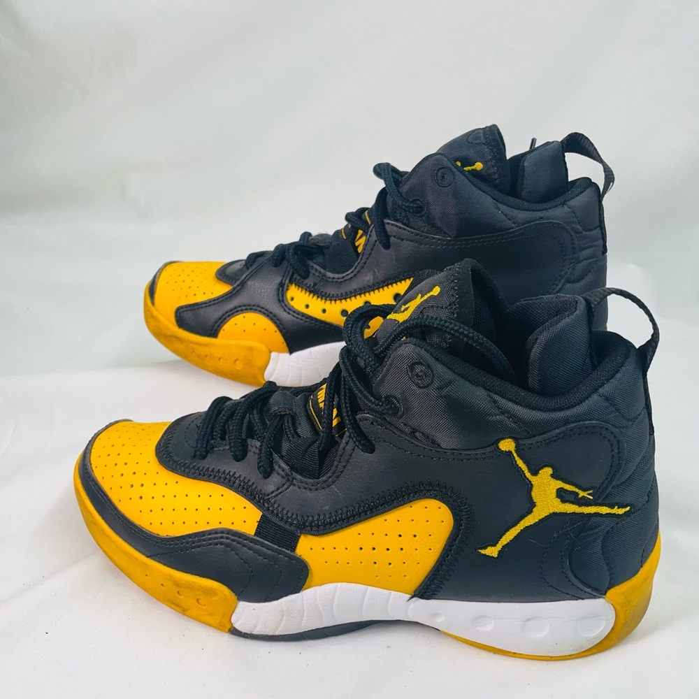 Kids Black and Yellow Athletic Shoes